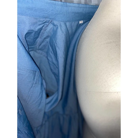 Chambray Tiered Button Down Dress - Picture 7 of 7